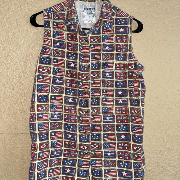 Andrew’s Blues Vintage Top - Picture 1 of 8